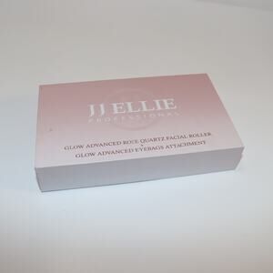 JJ Ellie Rose Quartz Facial Roller‎ Set Glow Advanced NIB